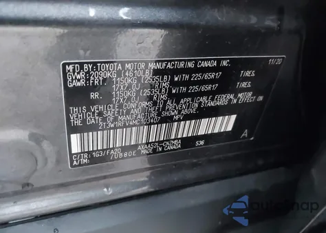 2021 Toyota Rav4 Xle from USA, damaged, VIN 2T3W1RFV4MC103407